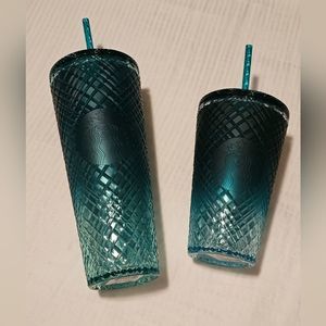 NWT Starbucks blue/green Ombre Tumbler Cold Cup Venti 24oz Summer 2022